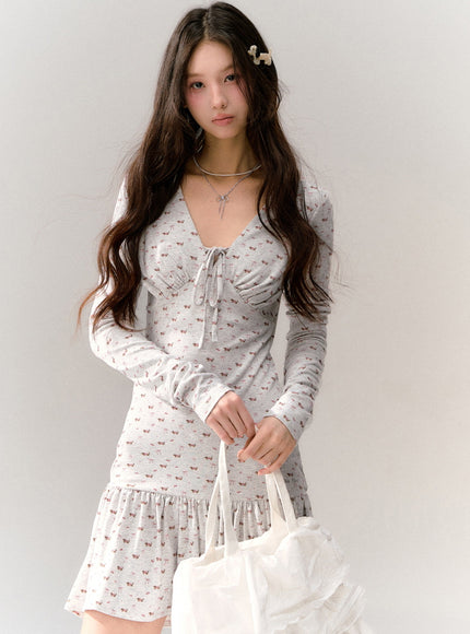 Baby Floral Tiny Ribbon Dress