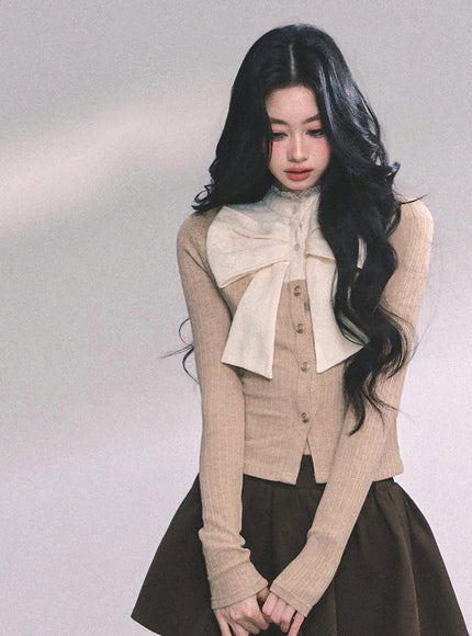 Grand Ribbon Knit Blouse