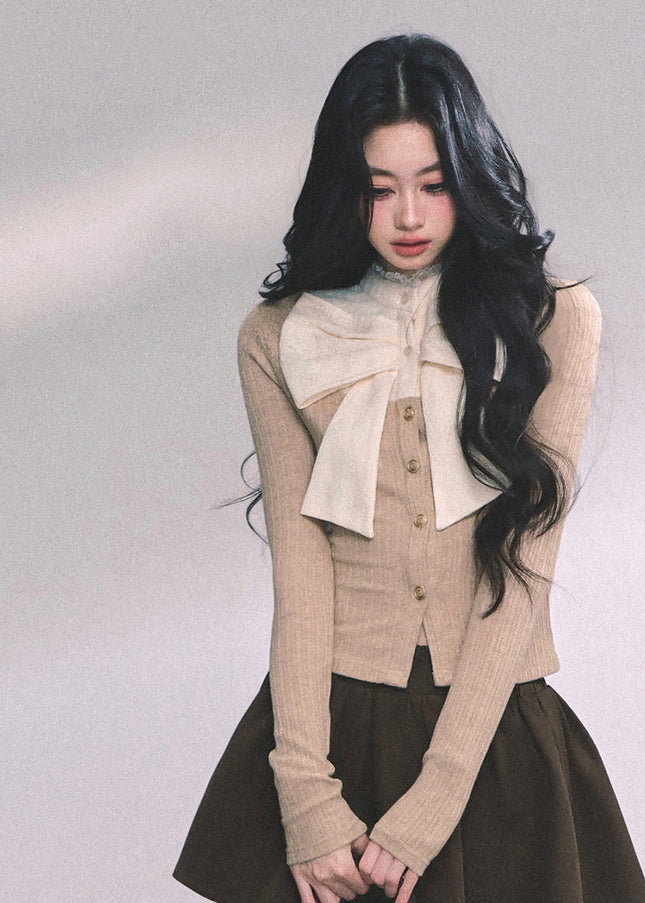 Grand Ribbon Knit Blouse