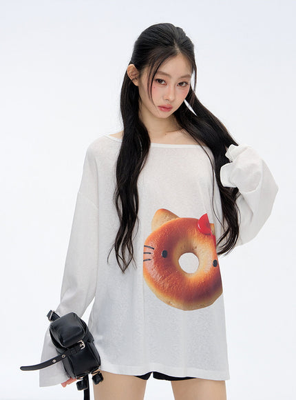 Kitty Donut Long Tee