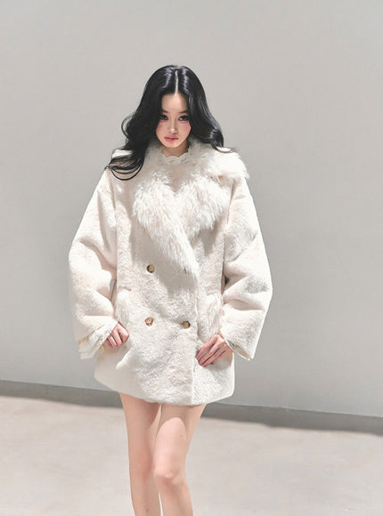 Luxe Winter Fur Collar Jacket