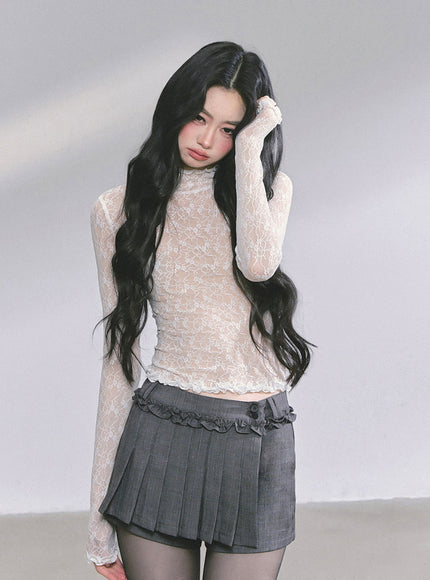 Ethereal Lace Sheer Top