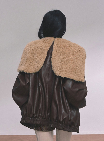 Café Aero Leather Jacket