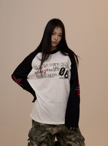 Frequency Raglan Tee - White