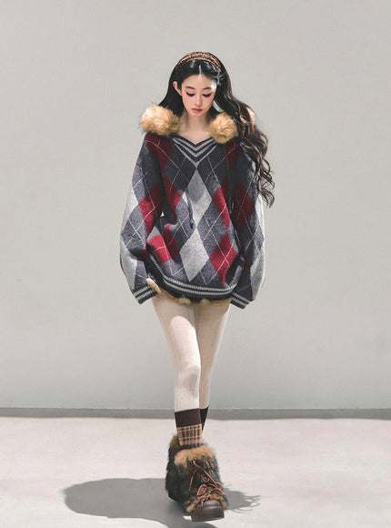 Vintage Check Ruffle Skirt