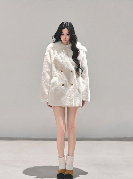Luxe Winter Fur Collar Jacket