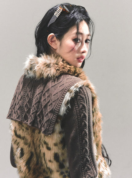 Wild Fawn Fur Knit Jacket