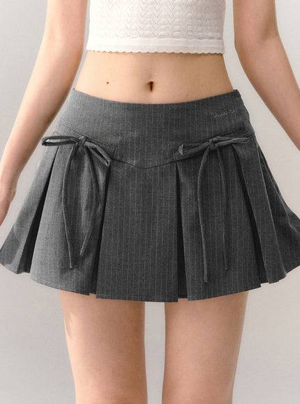 Side Tie Mini Skirt