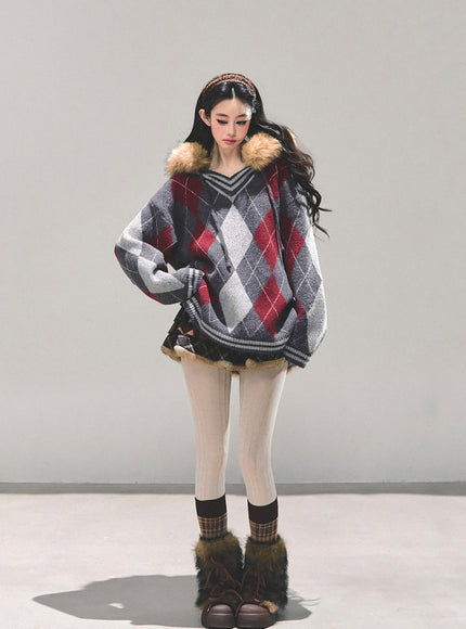 Vintage Check Ruffle Skirt