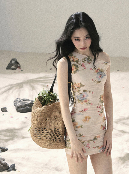 Blush Soft Petal Mini Dress