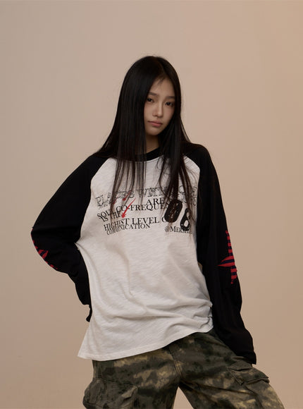 Frequency Raglan Tee - White