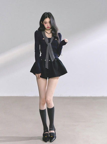 Marine Line Slim Top - Navy