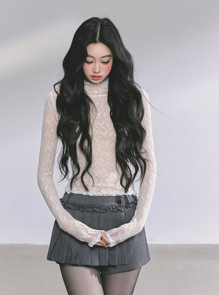 Ethereal Lace Sheer Top