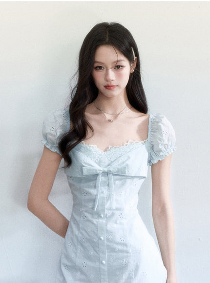 Bluebell Romance Lace Mini Dress