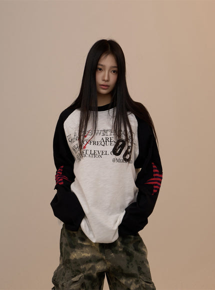Frequency Raglan Tee - White
