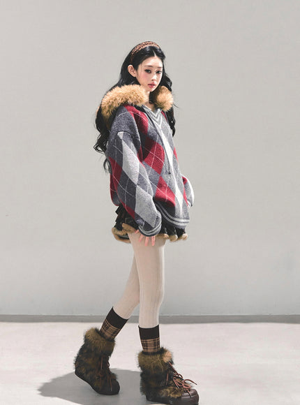 Vintage Check Ruffle Skirt