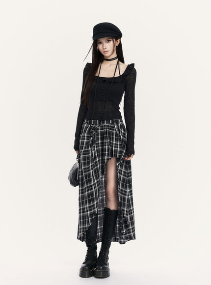 Dark Muse Plaid Skirt