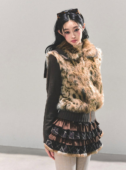 Wild Fawn Fur Knit Jacket