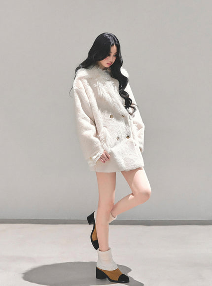 Luxe Winter Fur Collar Jacket