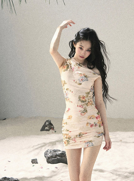 Blush Soft Petal Mini Dress