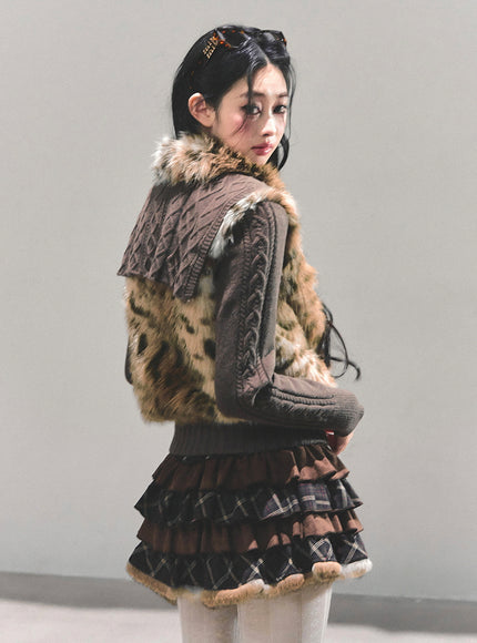 Wild Fawn Fur Knit Jacket