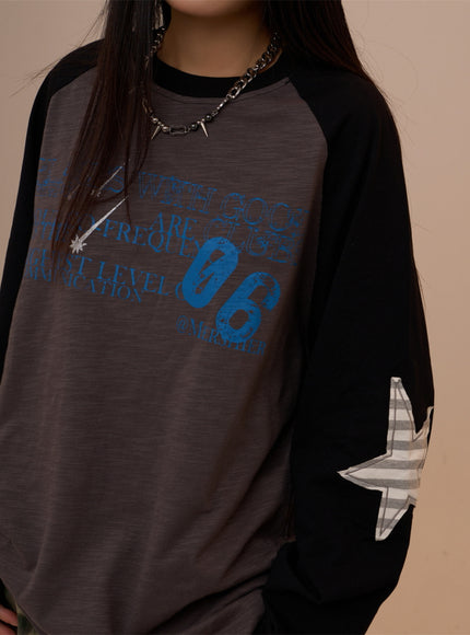 Frequency Raglan Tee - Black