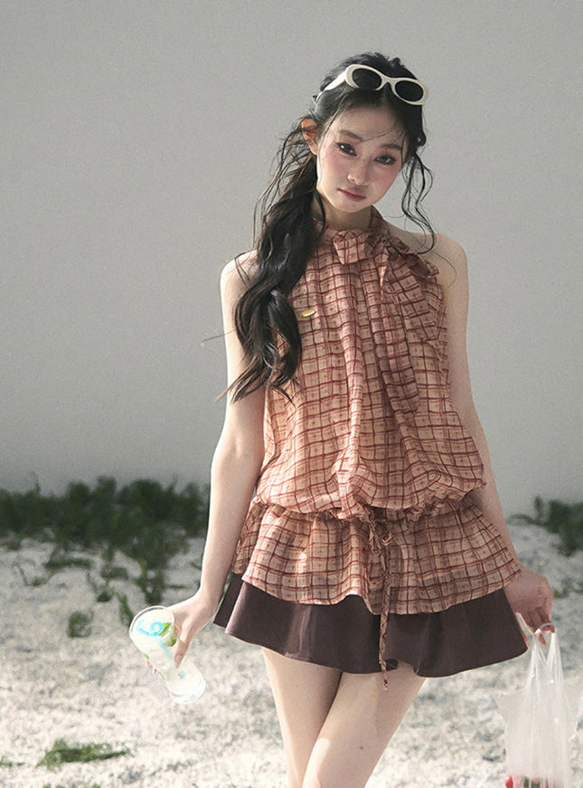 Caramel Field Blouse Dress