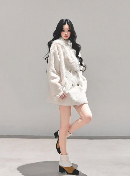 Luxe Winter Fur Collar Jacket
