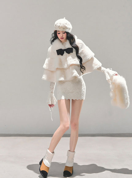 Snow Duchess Fur Cape