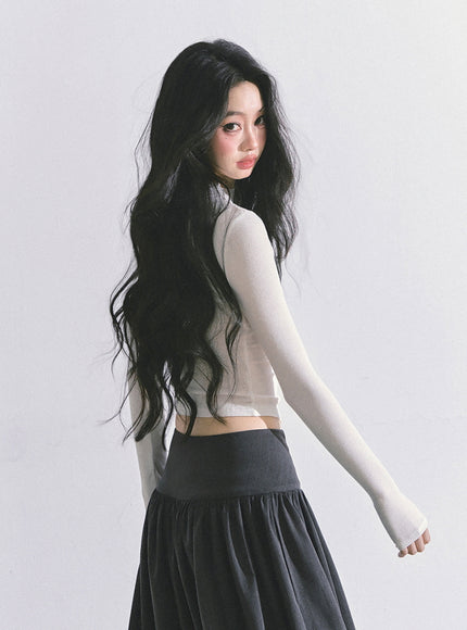 Bloom Lace V-Drape Top - White