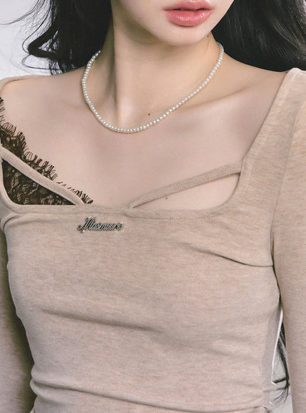 Hidden Allure Top - Brown