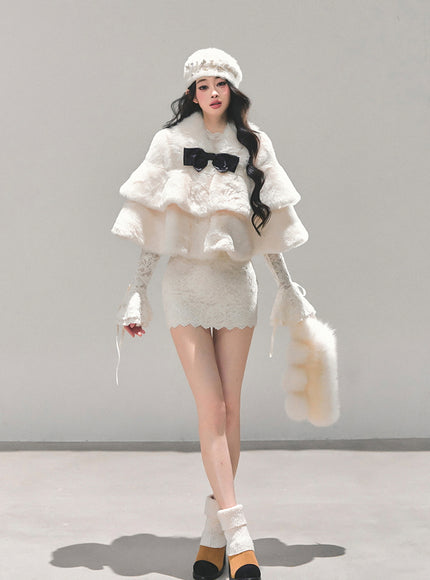 Snow Duchess Fur Cape