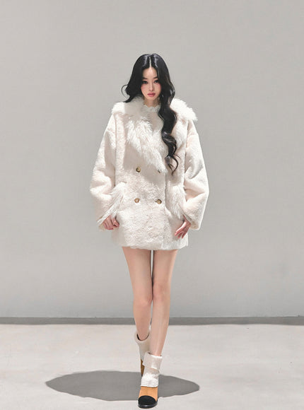 Luxe Winter Fur Collar Jacket