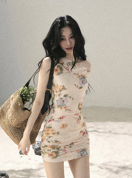 Blush Soft Petal Mini Dress