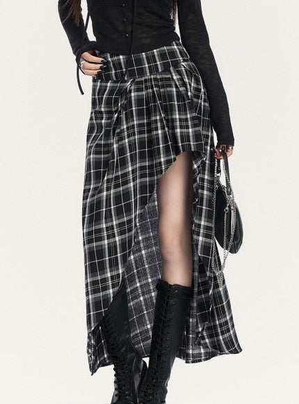 Dark Muse Plaid Skirt