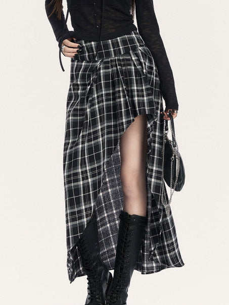 Dark Muse Plaid Skirt