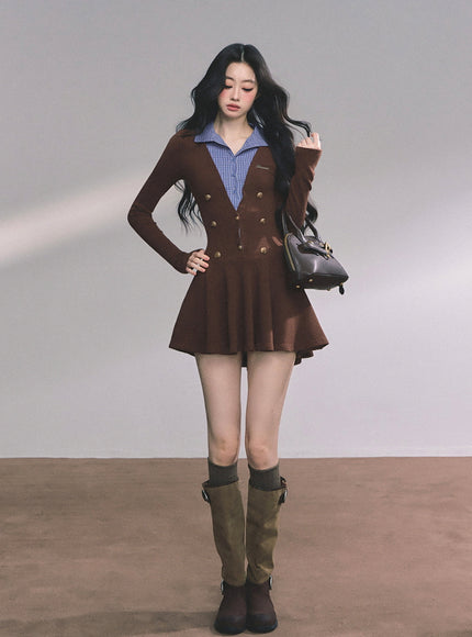 Autumn Scholar Brown Dress