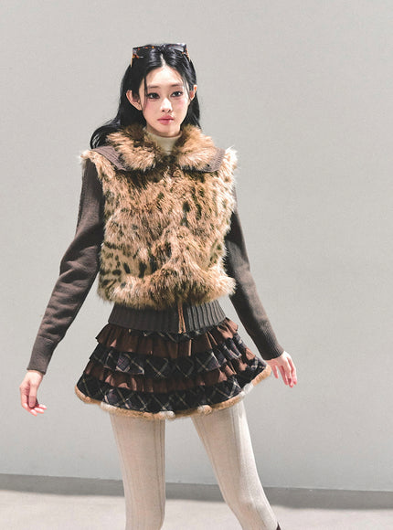 Wild Fawn Fur Knit Jacket