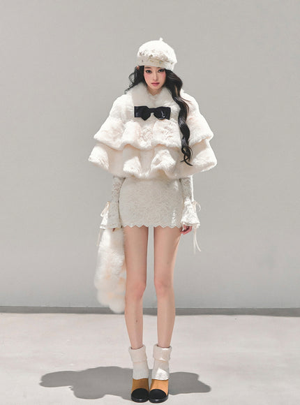 Snow Duchess Fur Cape