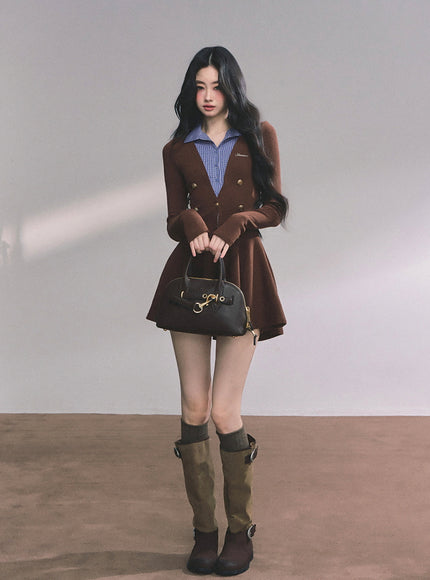 Autumn Scholar Brown Dress