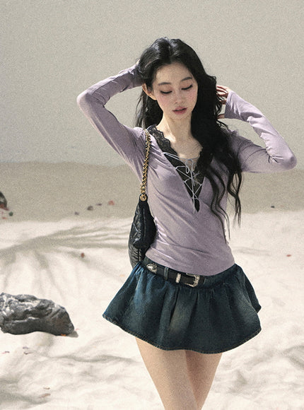 Ribbon Lace Dream Layered Top