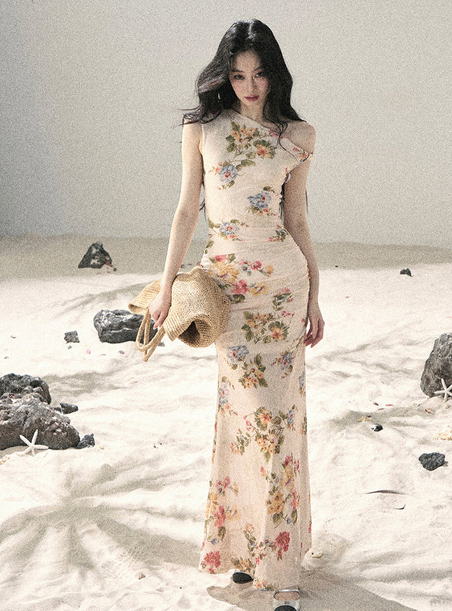 Blush Soft Petal Maxi Dress