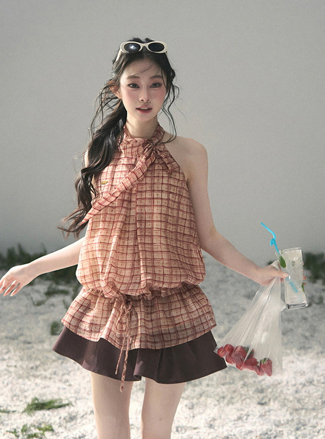 Caramel Field Blouse Dress