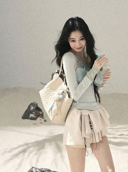 Willow Ruffle Skort - Ivory