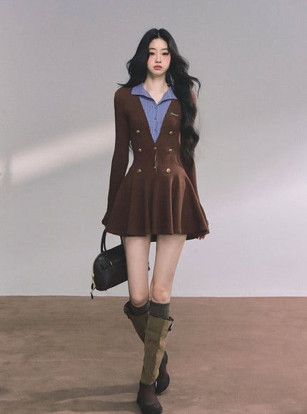 Autumn Scholar Brown Dress