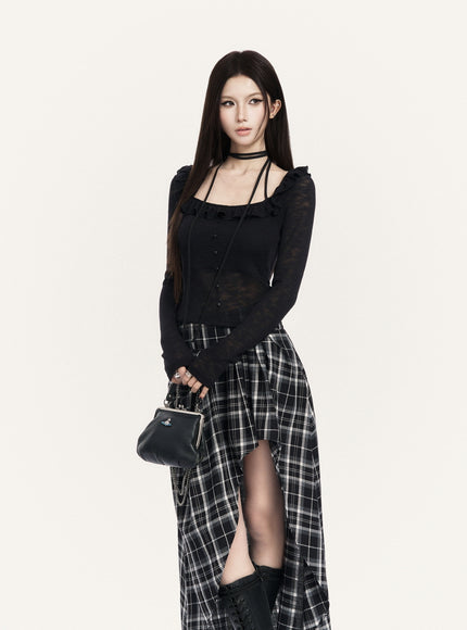 Dark Muse Plaid Skirt
