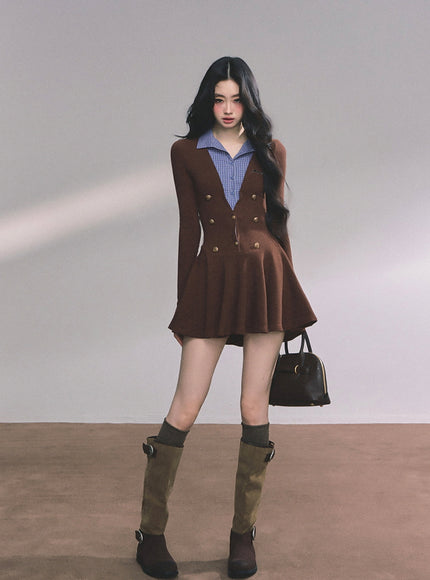 Autumn Scholar Brown Dress