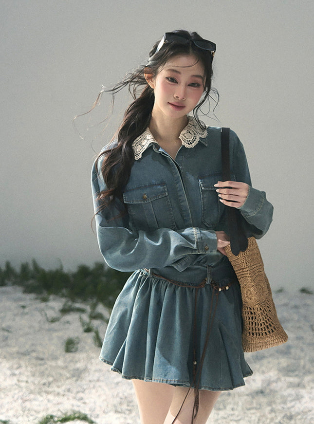 Blue Poem Denim Dress