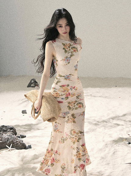 Blush Soft Petal Maxi Dress