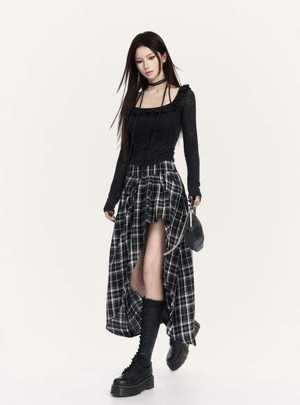 Dark Muse Plaid Skirt